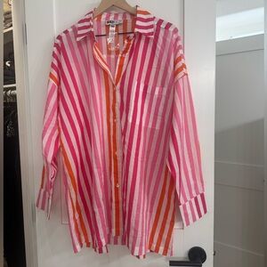 Beach Riot Alexa Sunset stripe shirt
